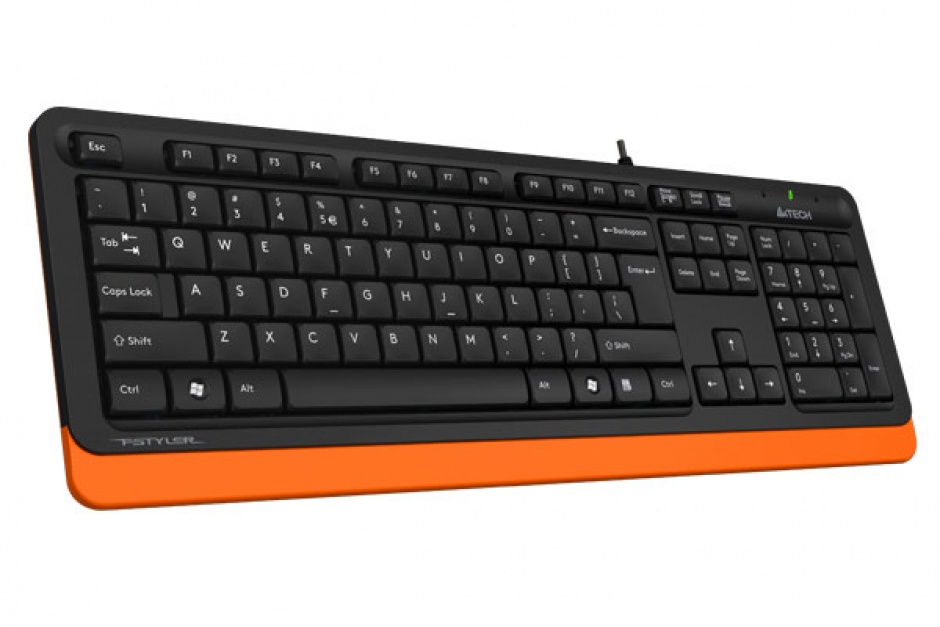 Tastatura A4Tech Fstyler USB Negru/Orange, FK10 Orange A4TECH